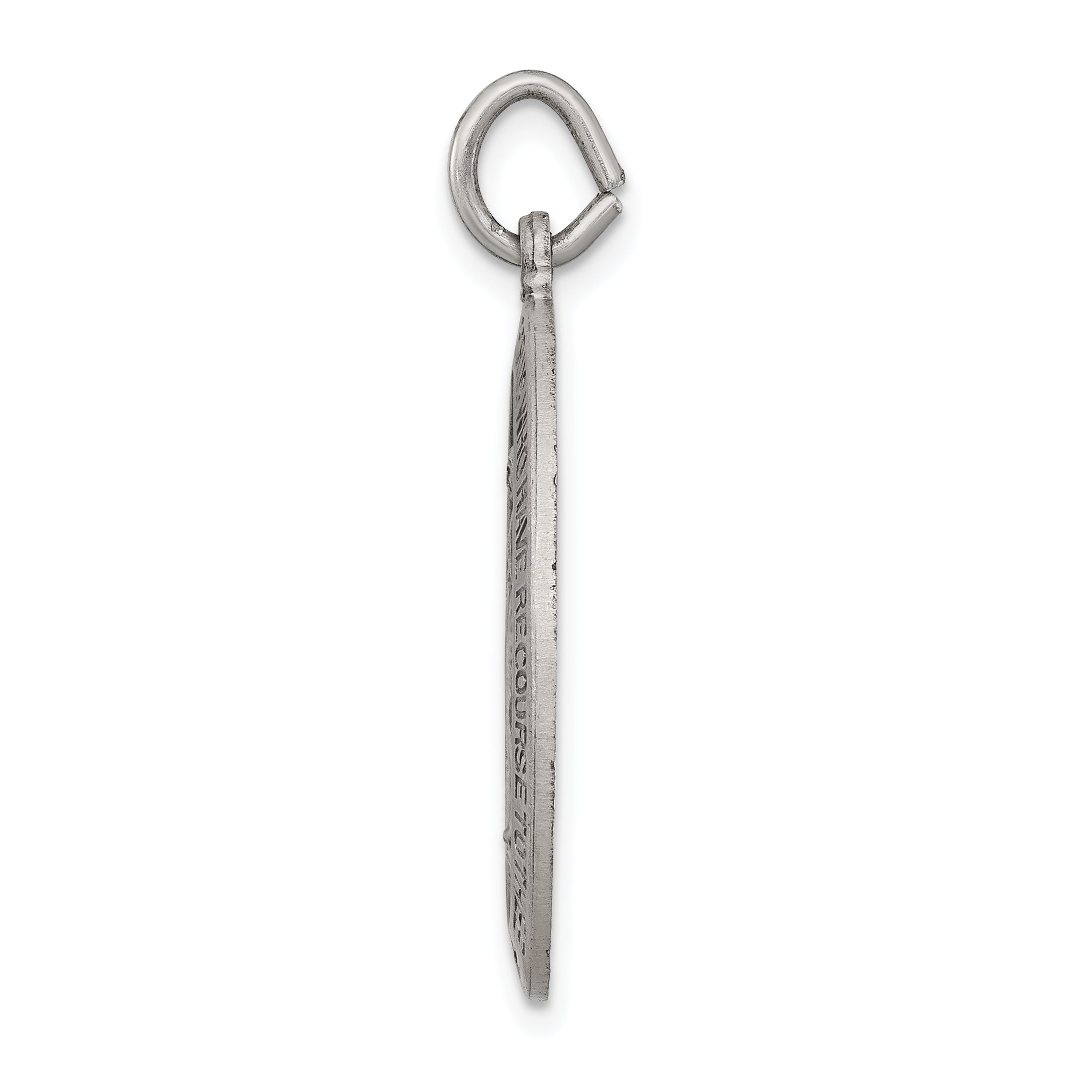 Sterling Silver 925 Antiqued Miraculous Medal Pendant Vintage Charm
