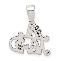 Sophia Jewelers Sterling Silver 925 Nana Pendant with Polished Solid Finish