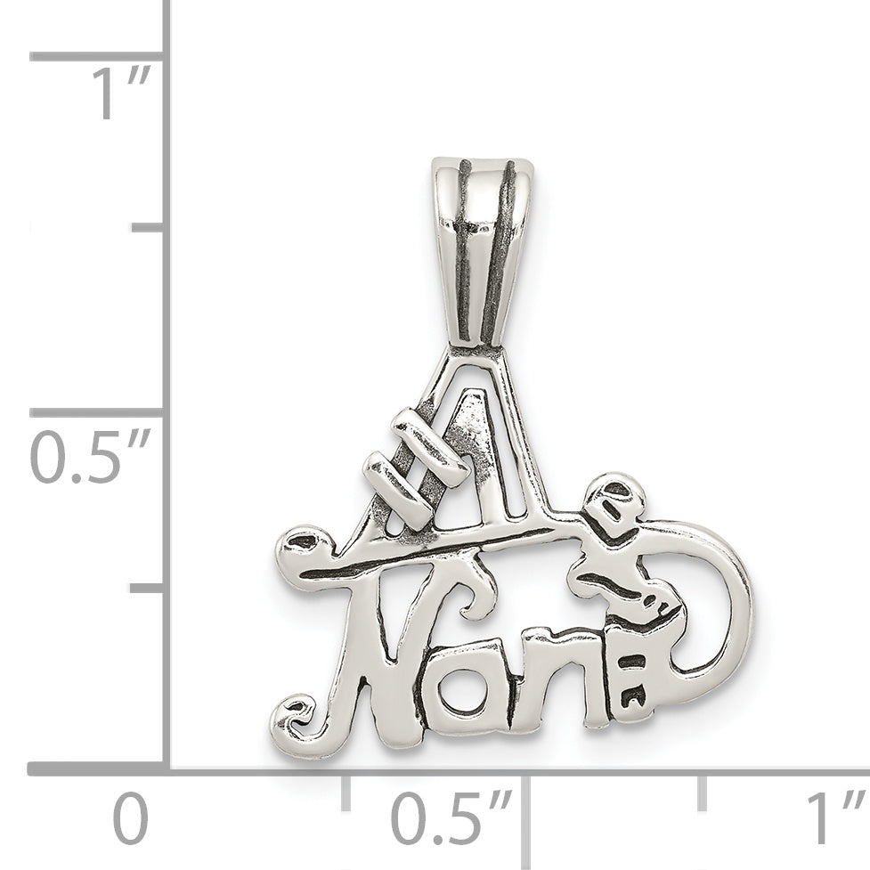 Sophia Jewelers Sterling Silver 925 Nana Pendant with Polished Solid Finish