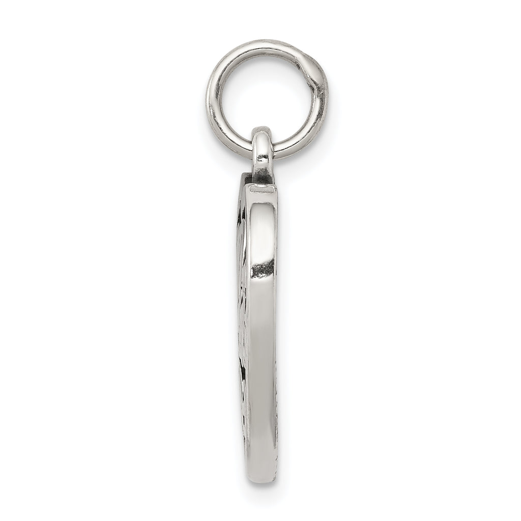 Antique Mother Heart Charm in Sterling Silver