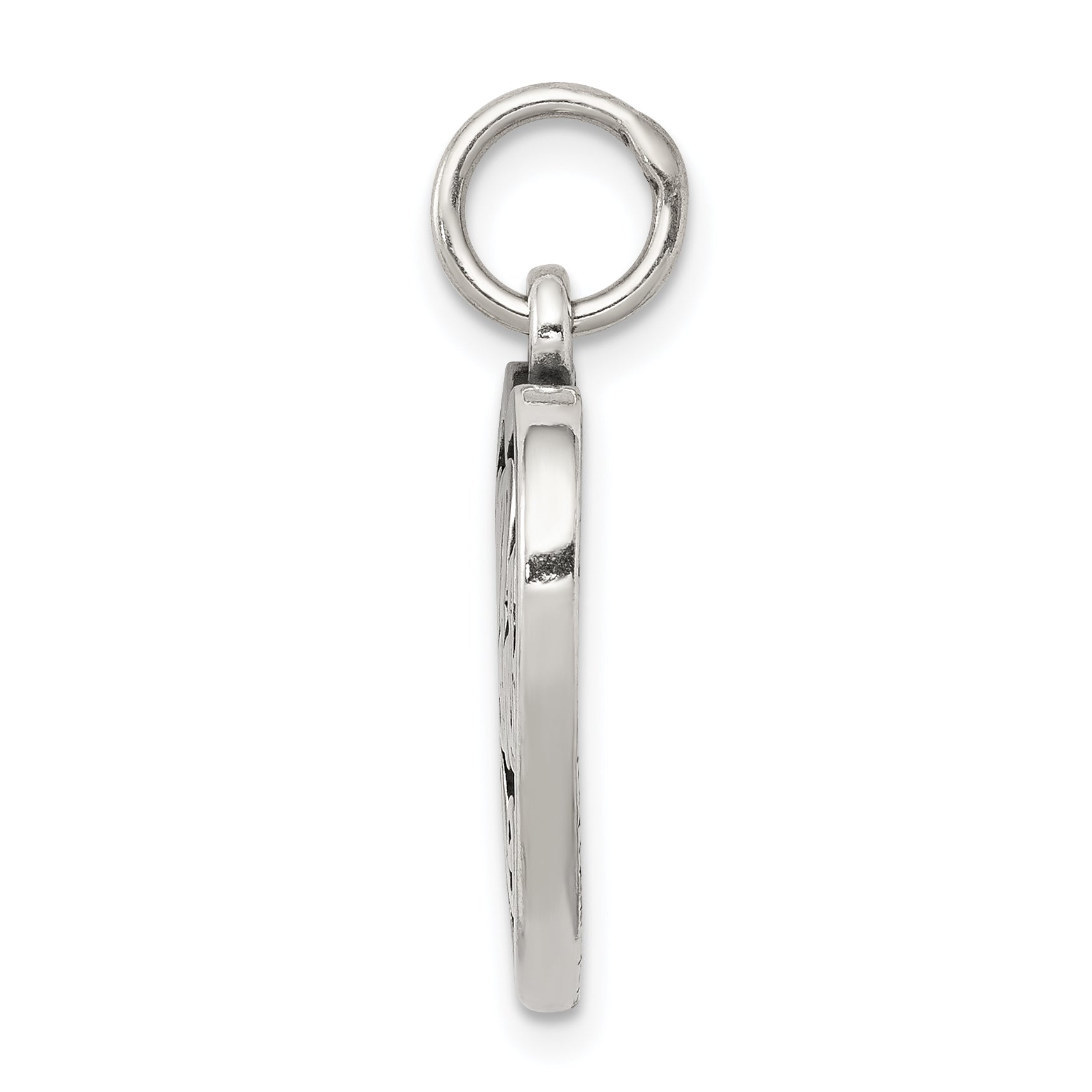 Antique Mother Heart Charm in Sterling Silver