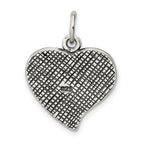 Antique Mother Heart Charm in Sterling Silver