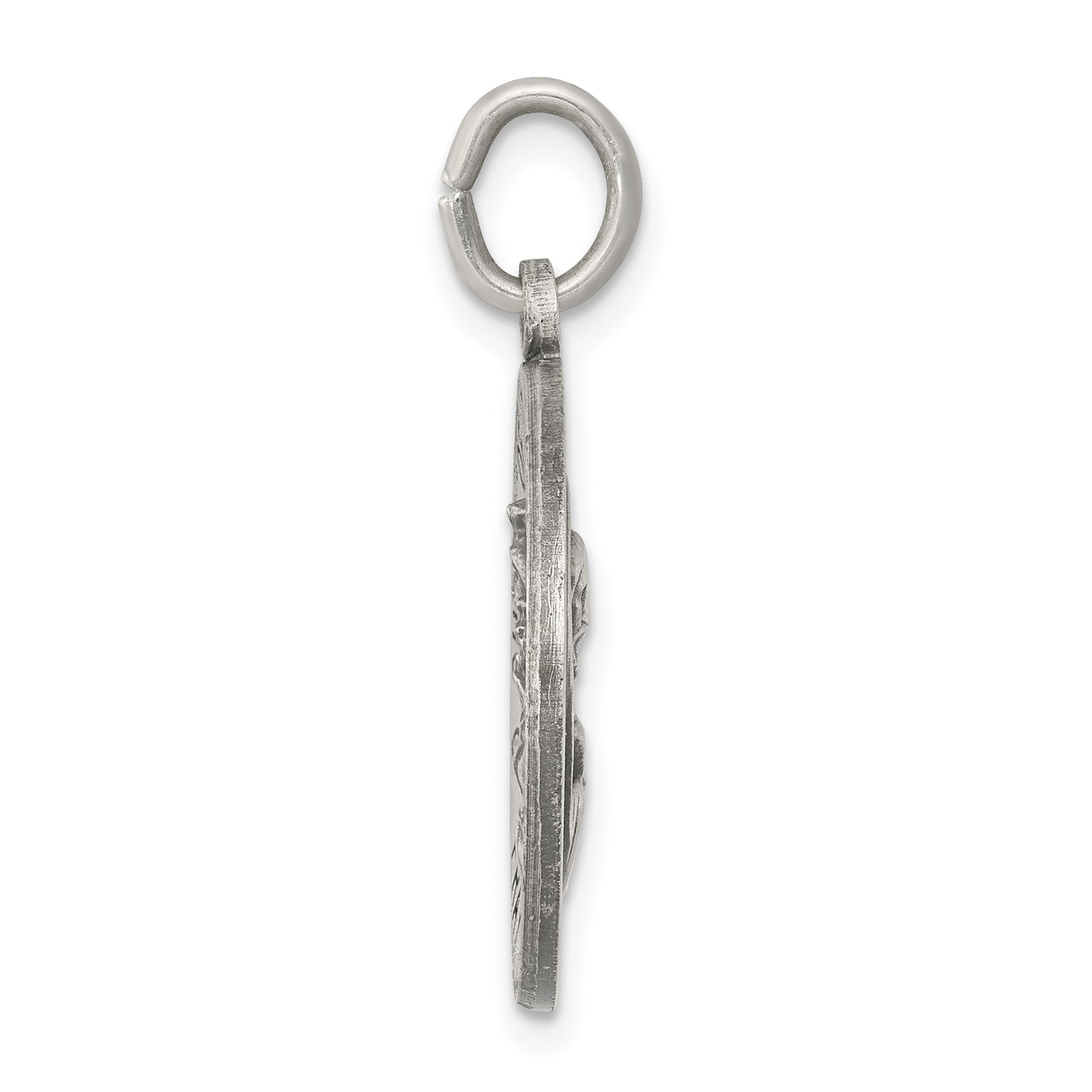 Sterling Silver 925 Antiqued Religious Medal Pendant by Sophia Jewelers Secondary image