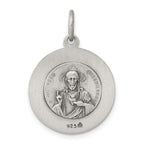 Sterling Silver 925 Antiqued Religious Medal Pendant by Sophia Jewelers