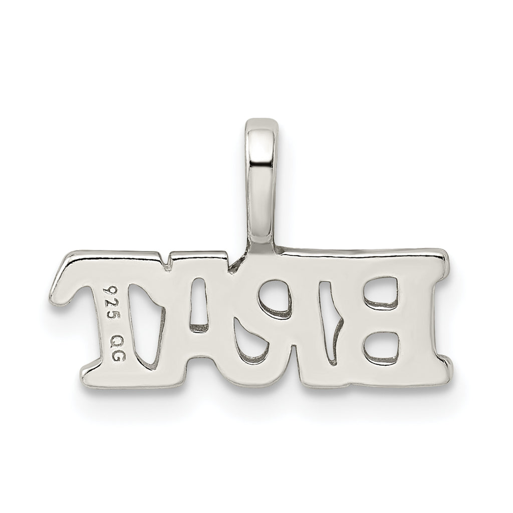 Sterling Silver 925 Polished Brat Pendant with Anti-Tarnish Coating