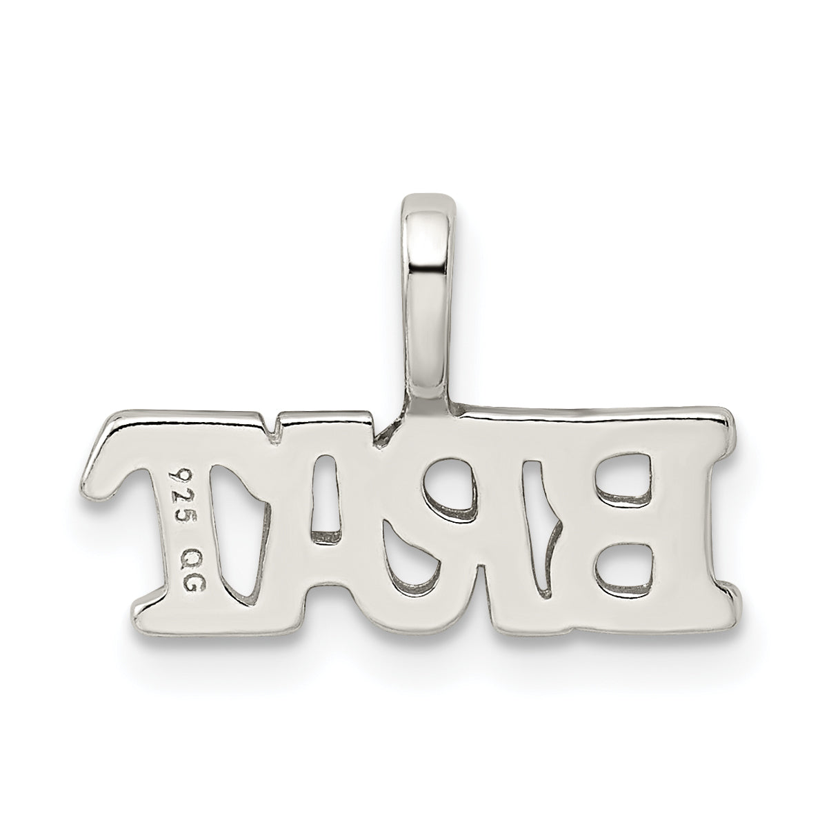 Sterling Silver 925 Polished Brat Pendant with Anti-Tarnish Coating
