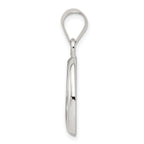 Sterling Silver 925 Heart Pendant with Polished Anti-Tarnish Finish