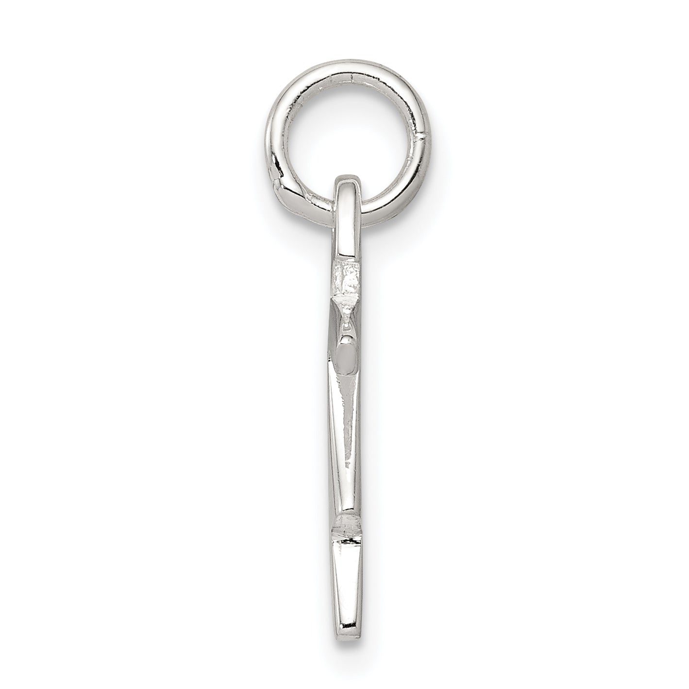 Sterling Silver 925 Polished Girl Charm Elegant Themed Pendant