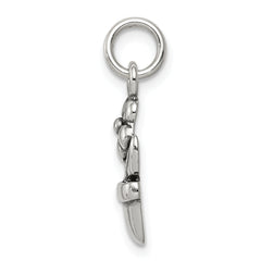 Sterling Silver 925 Flower Pot Charm Solid Vintage Style