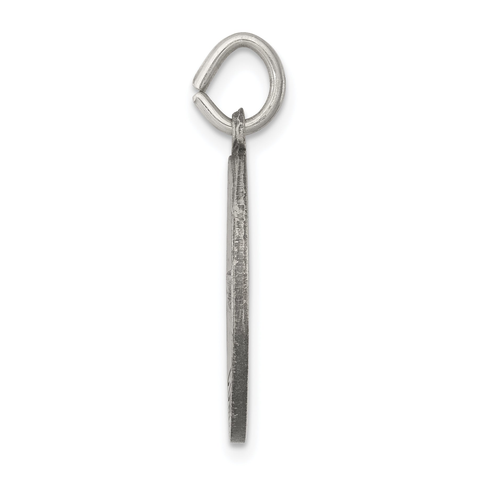 Sterling Silver 925 Confirmation Charm with Antiqued Finish