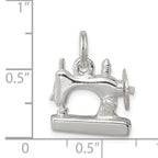 Sophia Jewelers 925 Sterling Silver Sewing Machine Charm with Rhodium Polish