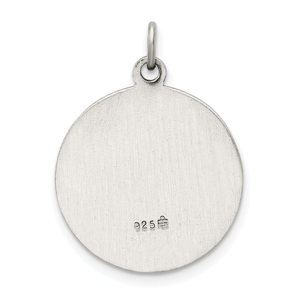 Sterling Silver 925 Our Lady of Guadalupe Pendant with Antique Finish