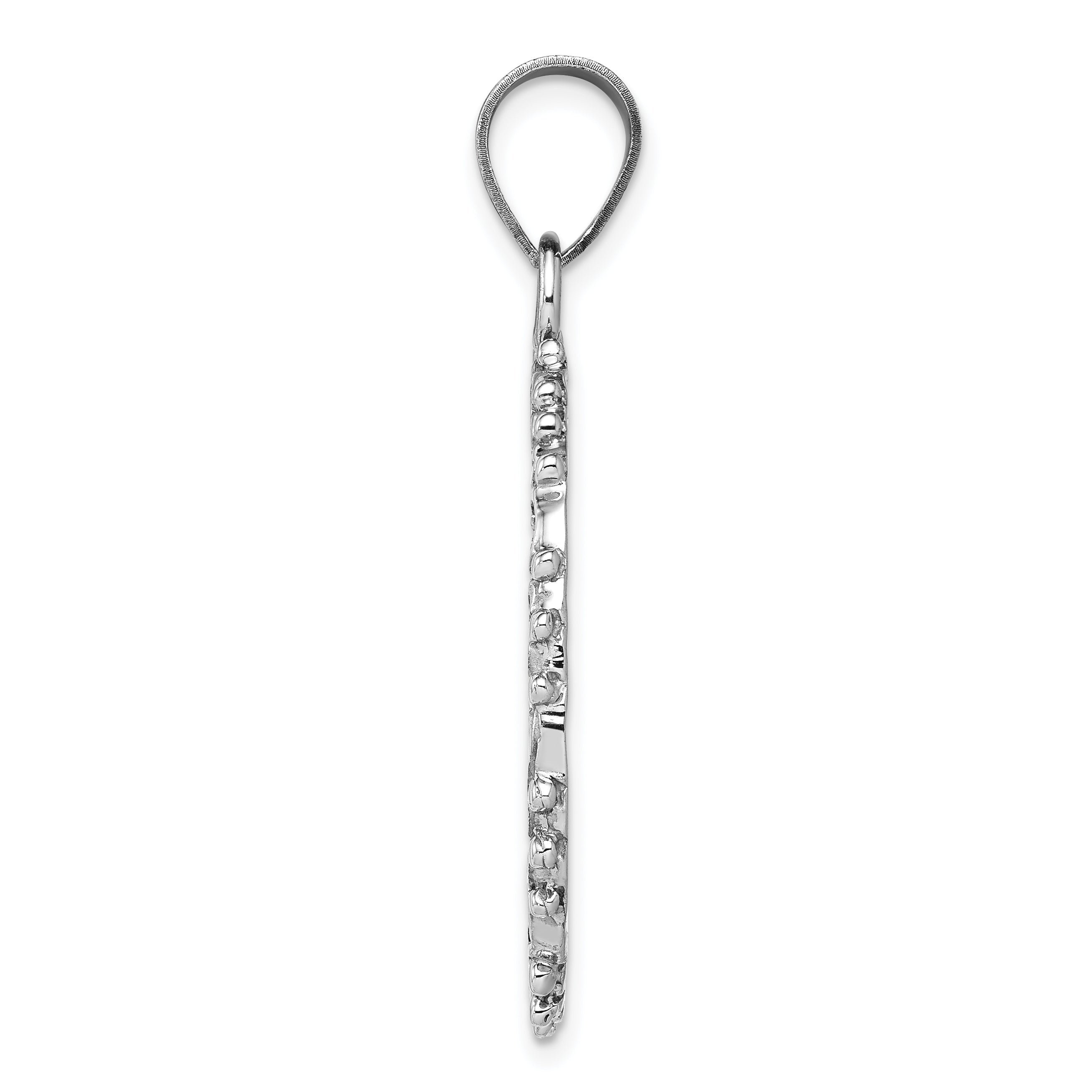 Sterling Silver 925 Pendant with Polished Front Satin Back Secondary image