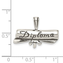 Sterling Silver 925 Diploma Pendant with Antique Polish Finish