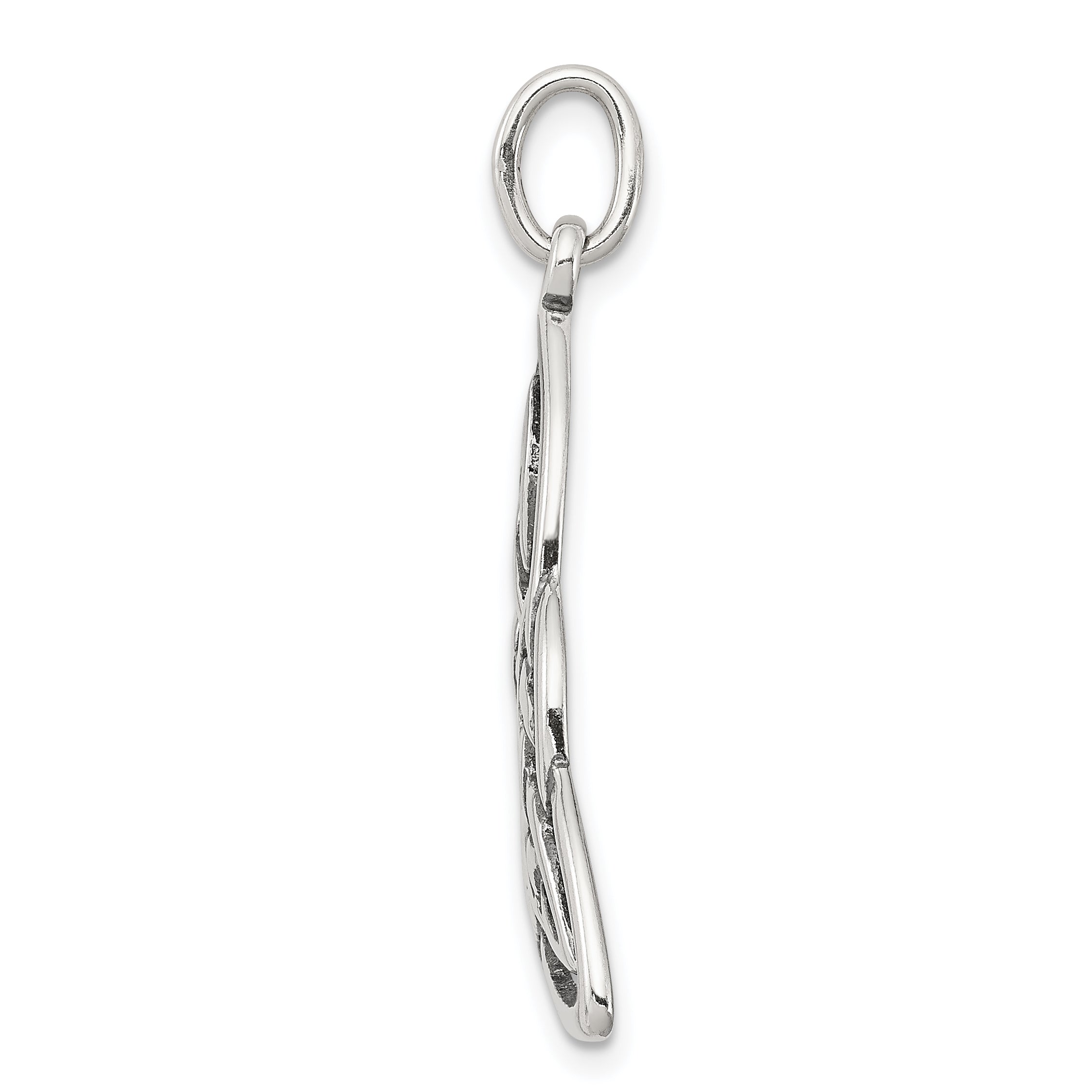 Men's Sterling Silver Antiqued Celtic Charm Pendant by Sophia Jewelers Secondary image