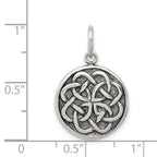 Sterling Silver Antiqued Celtic Knot Charm