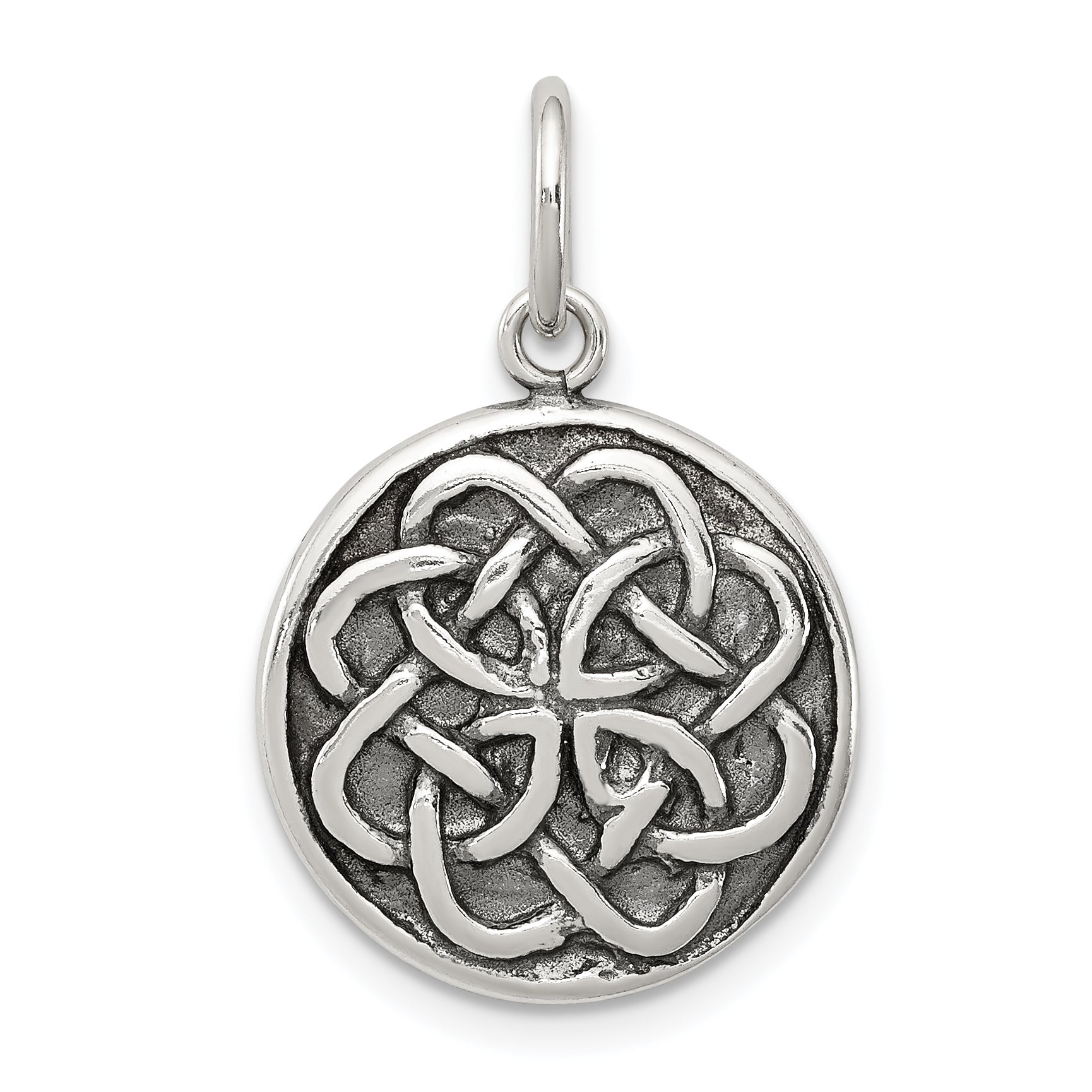 Sterling Silver Antiqued Celtic Knot Charm Main image