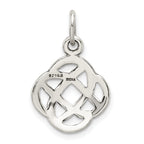 Sterling Silver 925 Celtic Knot Charm with Antiqued Finish Vintage Elegance