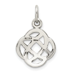 Sterling Silver 925 Celtic Knot Charm with Antiqued Finish Vintage Elegance