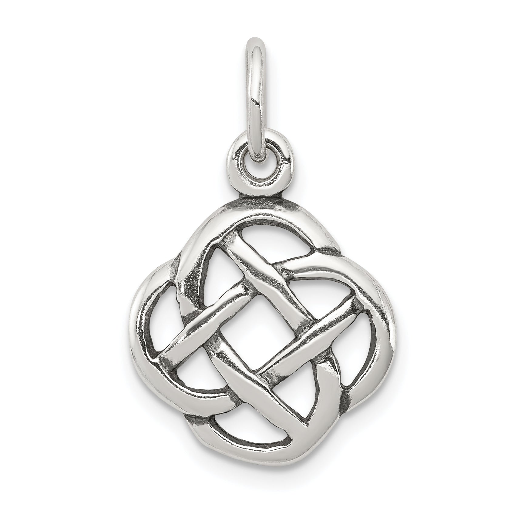 Sterling Silver Antiqued Celtic Knot Charm Main image