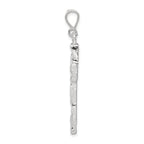 Sterling Silver 925 Nugget Cross Pendant with Polished Finish