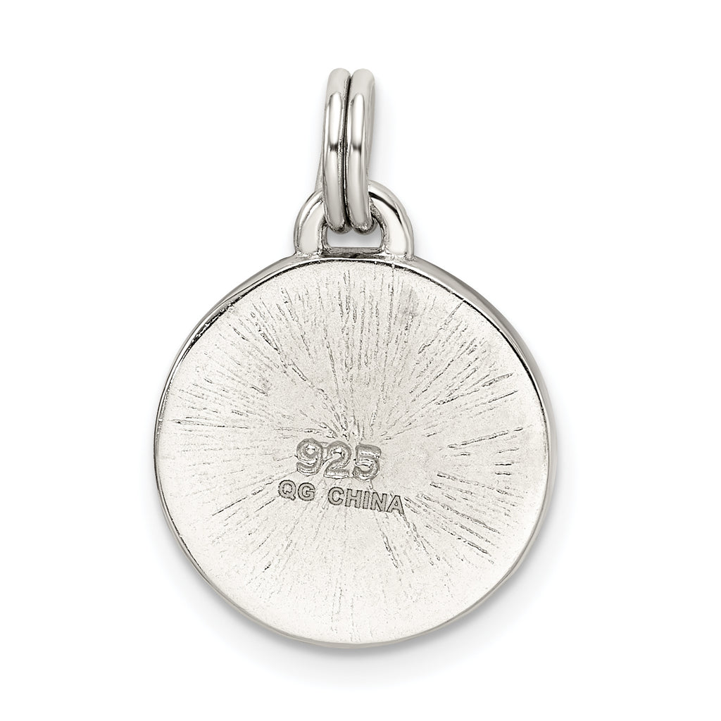 Sterling Silver 925 Rhodium-Plated Four Leaf Clover Charm Elegant Polished Finish