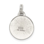 Sterling Silver 925 Rhodium-Plated Four Leaf Clover Charm Elegant Polished Finish