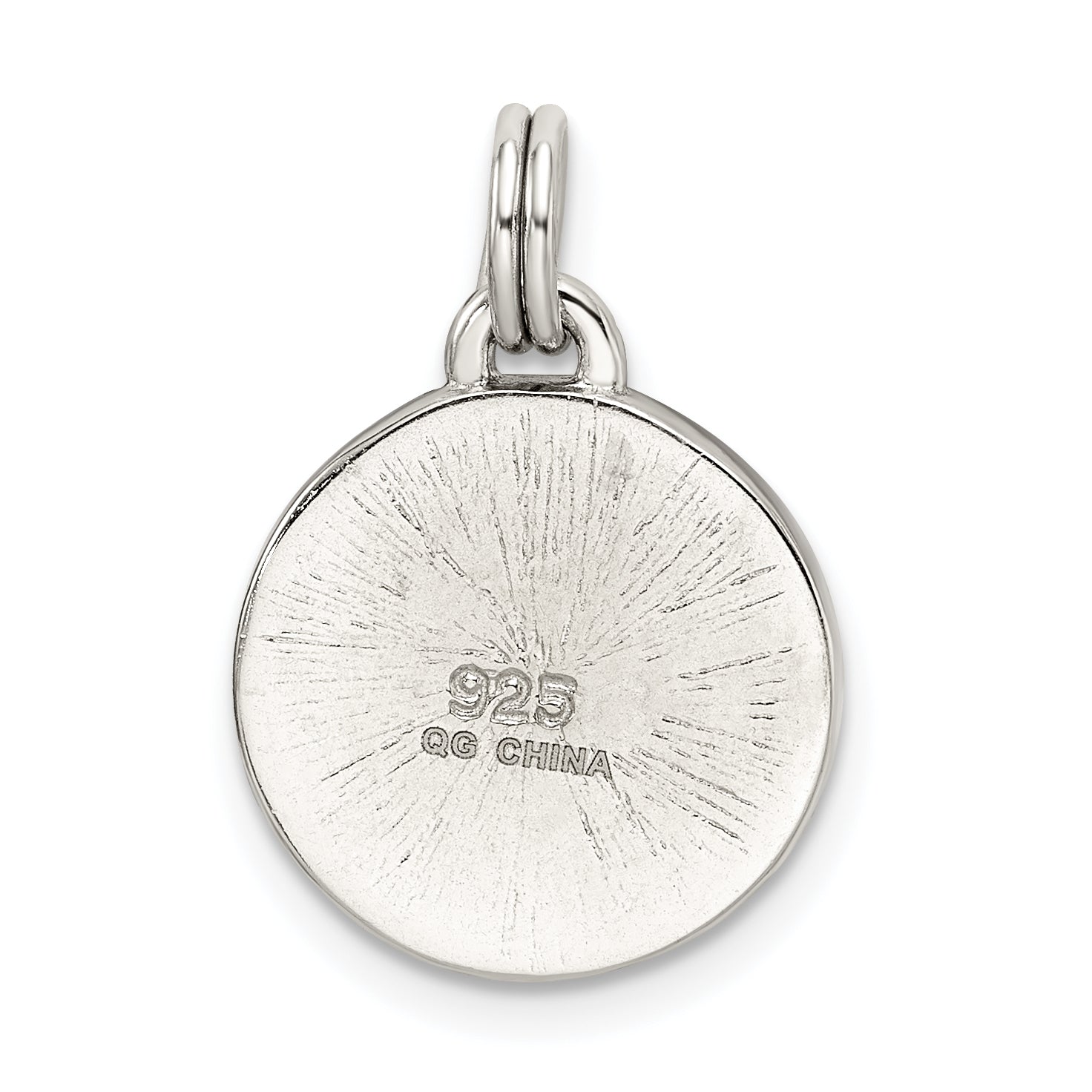 Sterling Silver 925 Rhodium-Plated Four Leaf Clover Charm Elegant Polished Finish