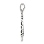 Sterling Silver 925 Antiqued Christmas Tree Pendant Vintage Charm