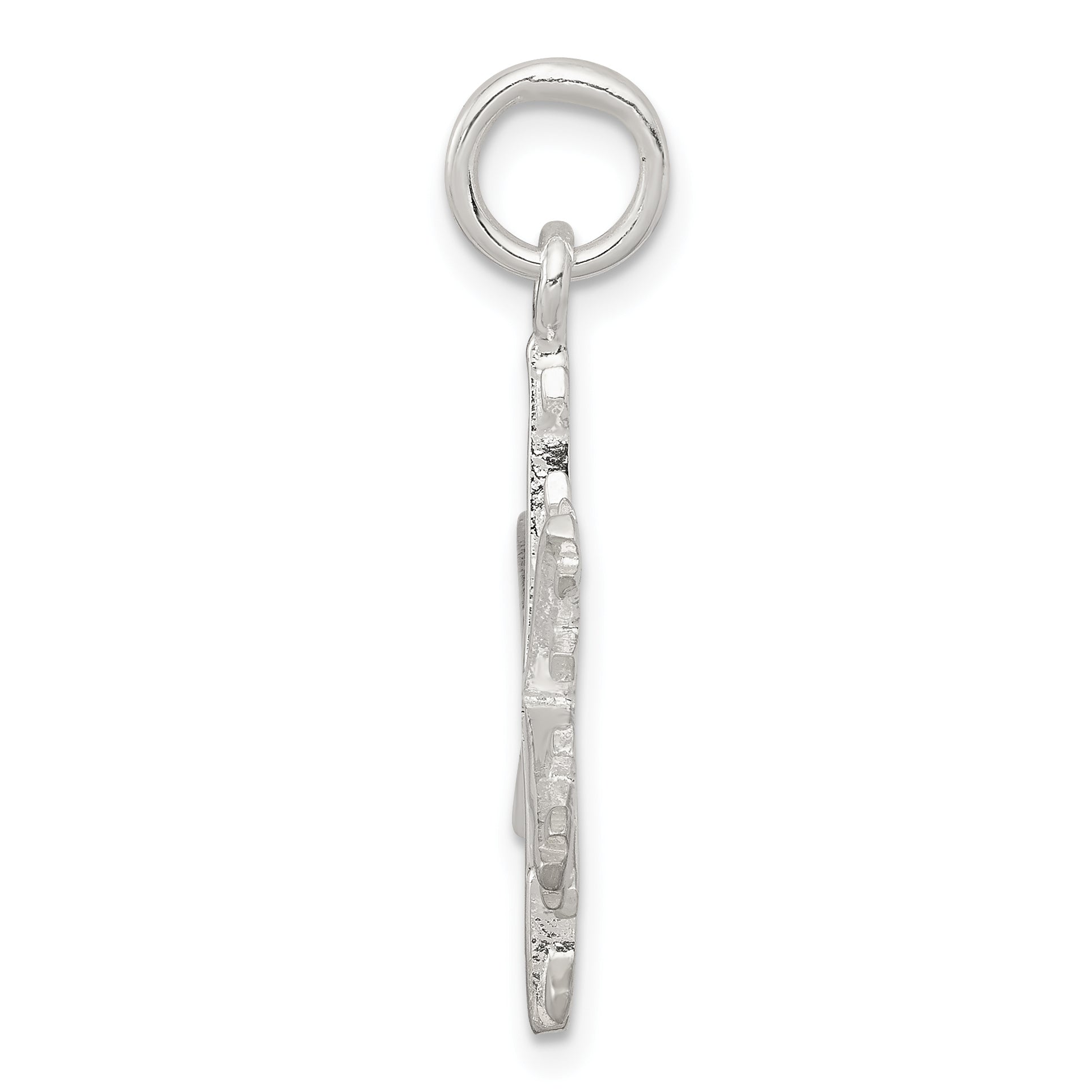 Sterling Silver 925 Snowflake Pendant Casted Solid Elegant Design Secondary image