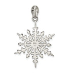 Sophia Jewelers Sterling Silver Snowflake Pendant with Stellux Crystals