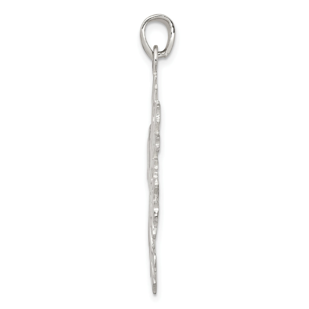 Sophia Jewelers Sterling Silver 925 Snowflake Pendant Elegant Cast Design