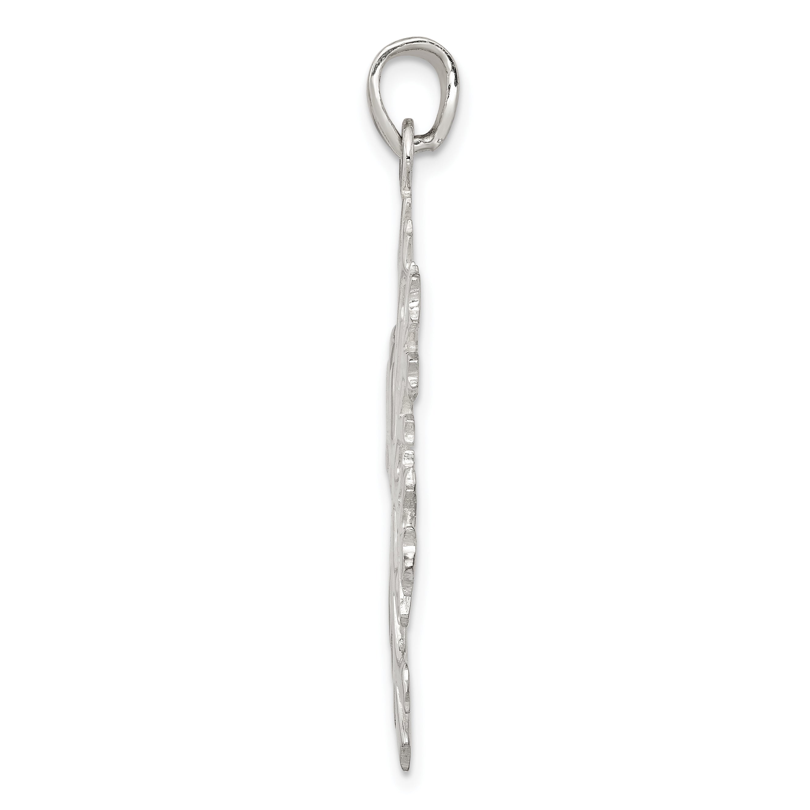 Sophia Jewelers Sterling Silver 925 Snowflake Pendant Elegant Cast Design