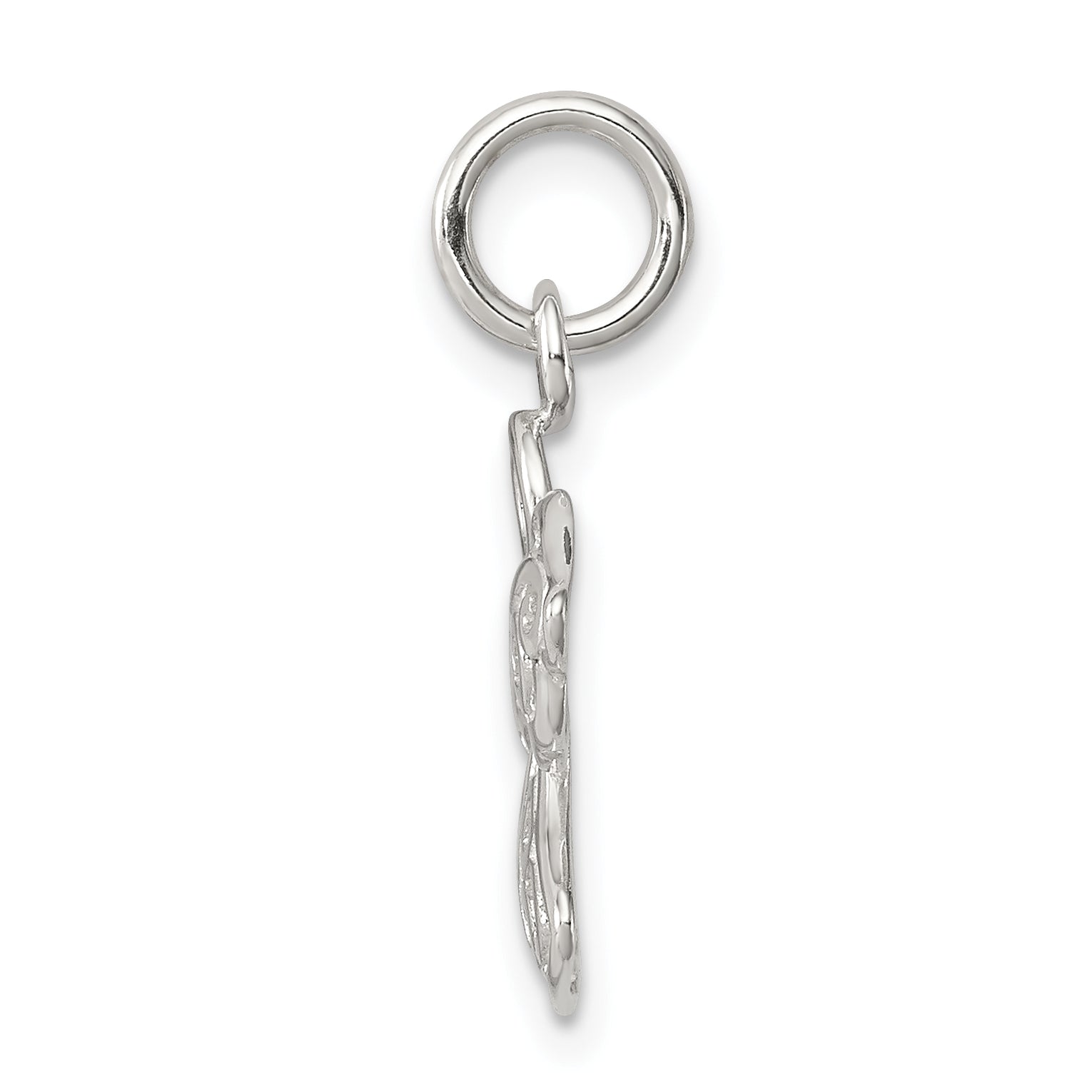 Sophia Jewelers 925 Sterling Silver Filigree Angel Charm Polished Elegance Secondary image