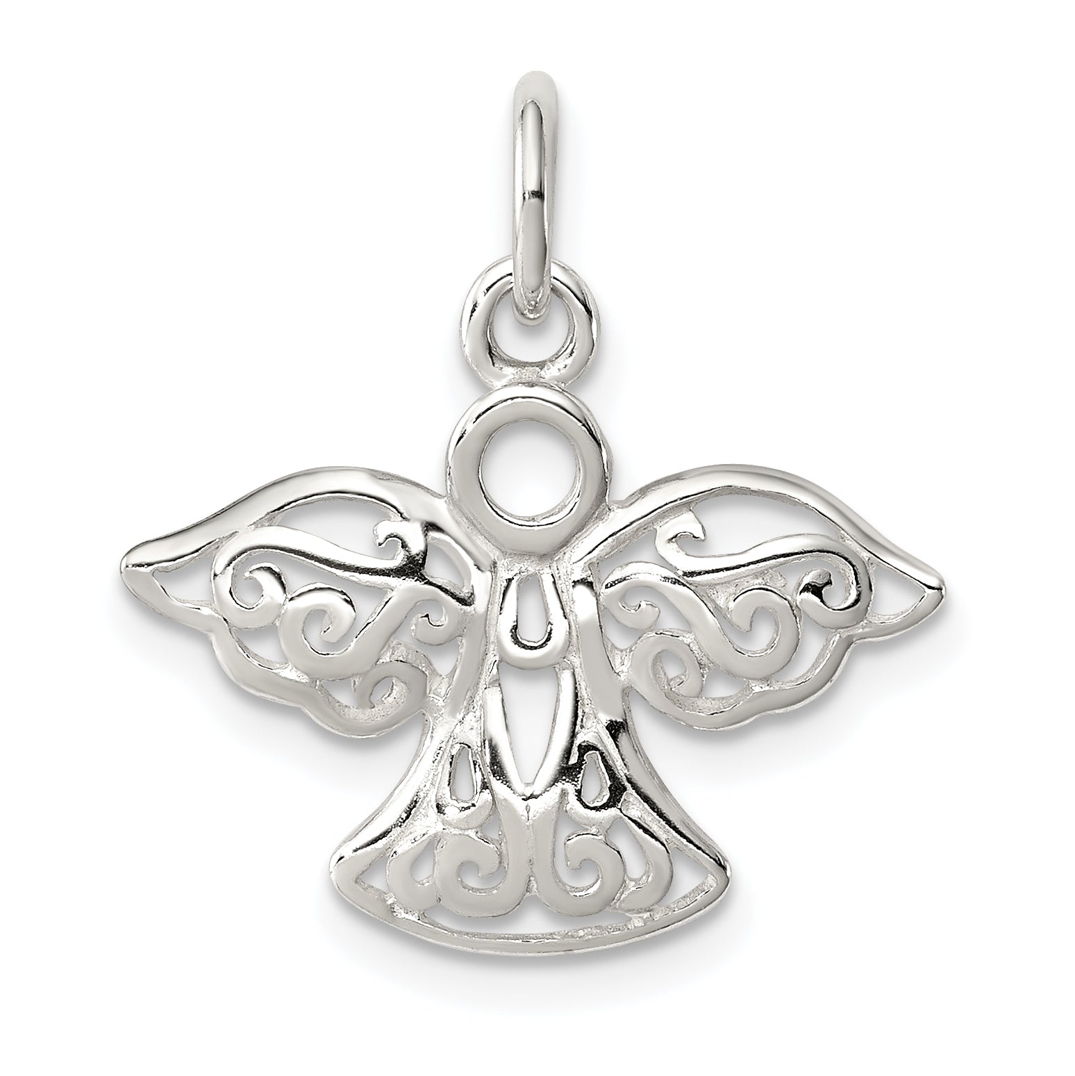 Sterling Silver Filigree Angel Charm Main image