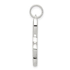 Sterling Silver Rhodium-Plated Music Note Charm with Polished Finish
