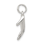 Sophia Jewelers Sterling Silver Enameled Piano Charm with Rhodium Polish