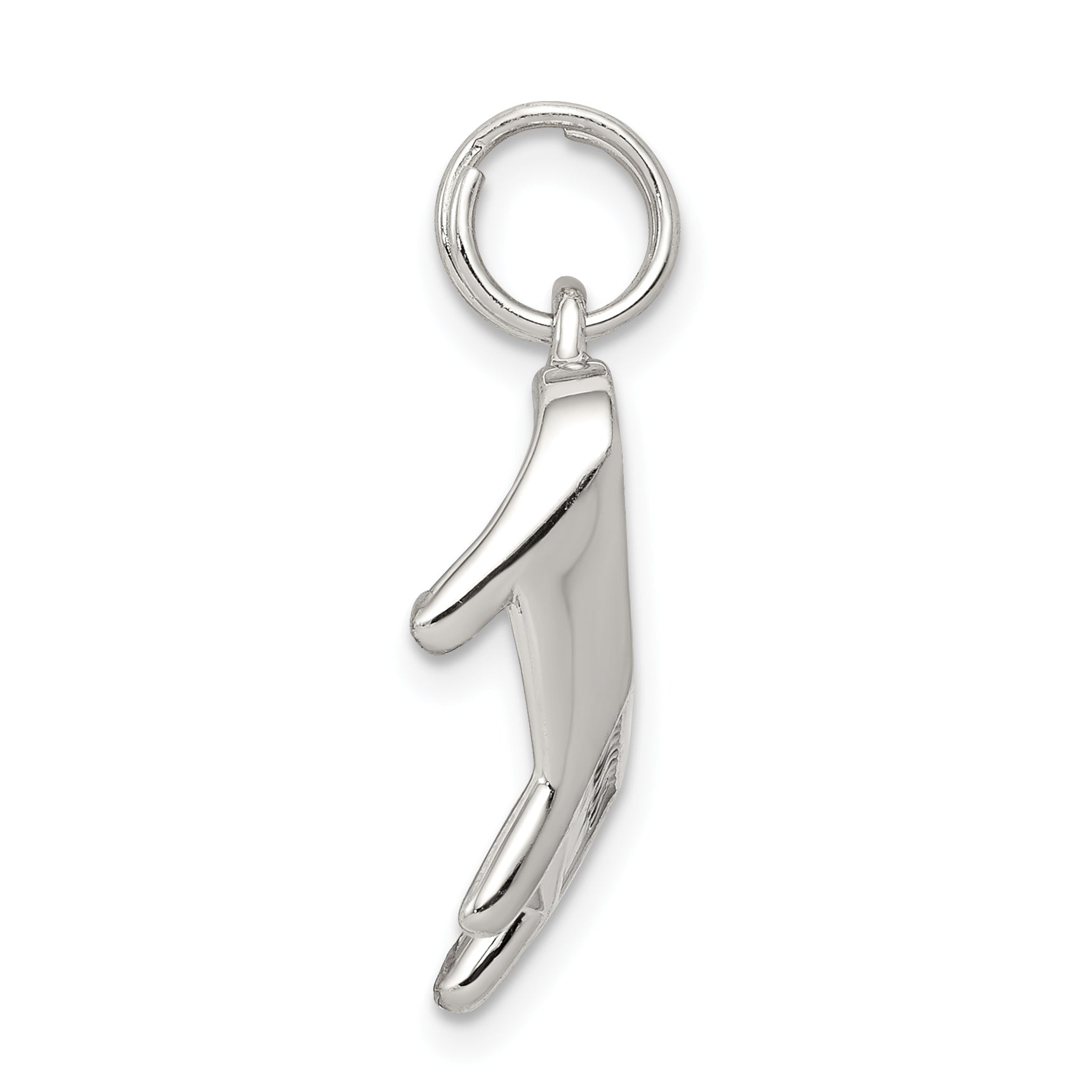 Sophia Jewelers Sterling Silver Enameled Piano Charm with Rhodium Polish