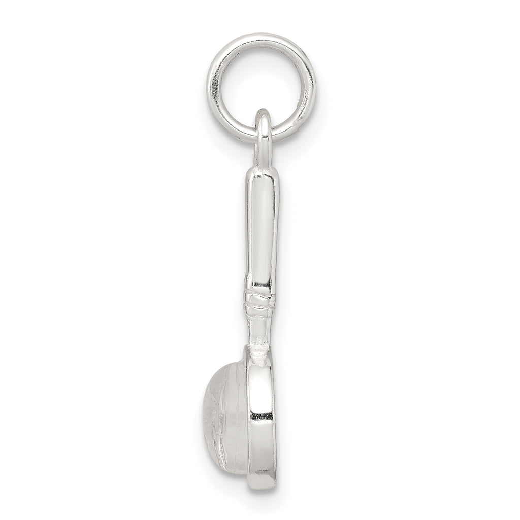 Sophia Jewelers Polished 925 Sterling Silver Rhodium-Plated Magnifying Charm