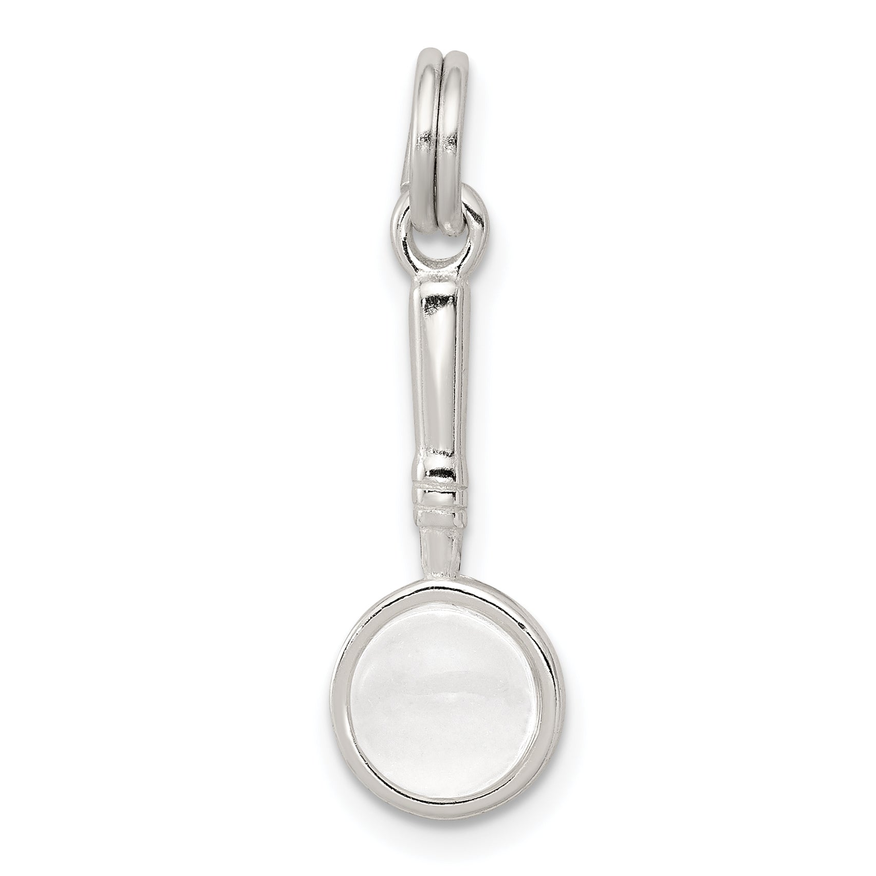 Sterling Silver Rhodium-plated Magnifying Glass Charm Main image