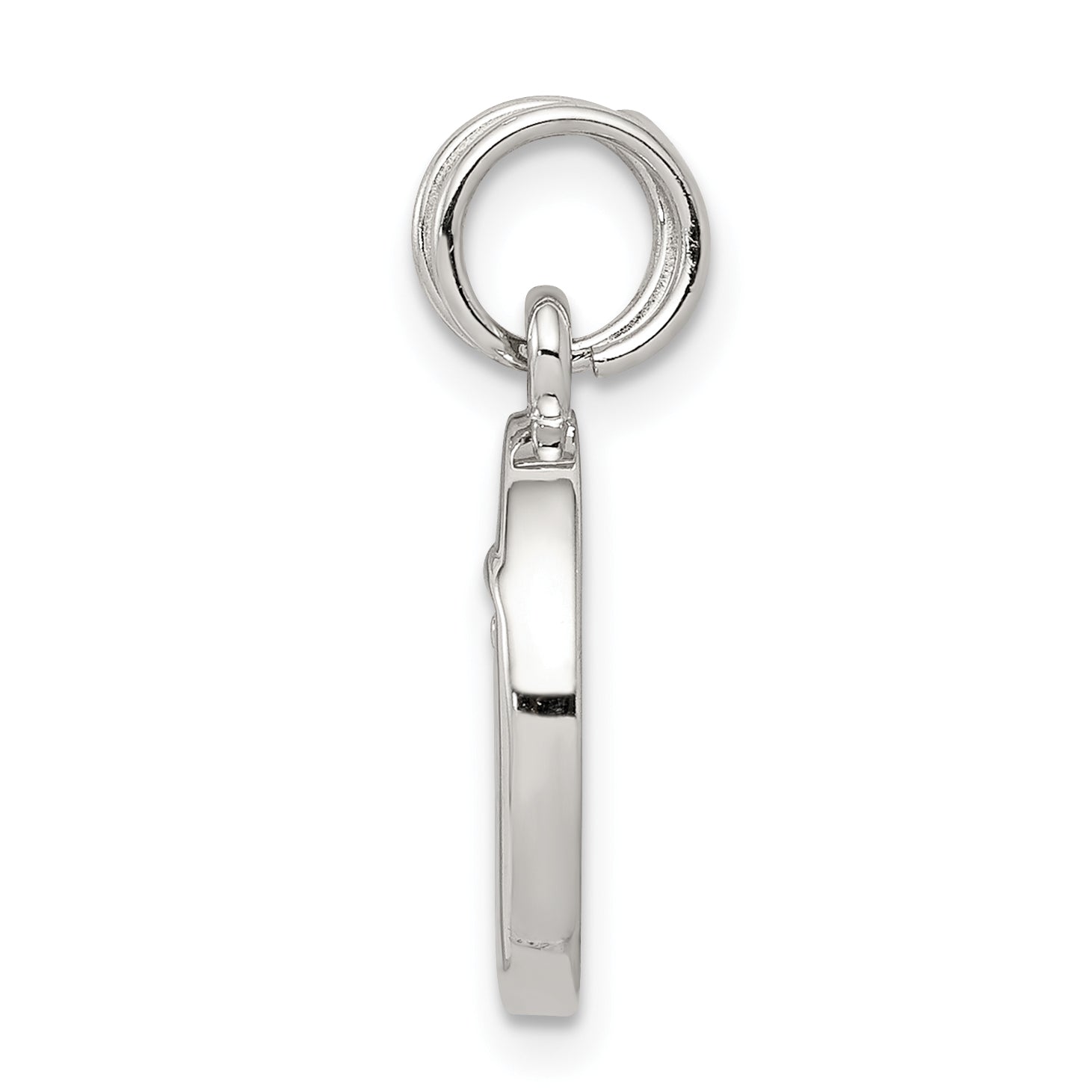 Sophia Jewelers Sterling Silver Moon and Star Charm with CZ Elegance Secondary image