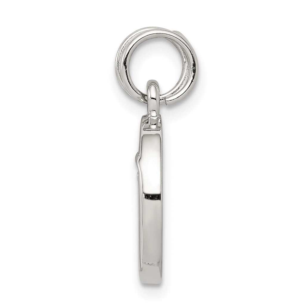Sophia Jewelers Sterling Silver Moon and Star Charm with CZ Elegance