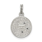 Sophia Jewelers Sterling Silver Moon and Star Charm with CZ Elegance