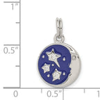 Sophia Jewelers Sterling Silver Moon and Star Charm with CZ Elegance