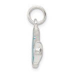 Sterling Silver 925 Enamel Moon & Star Charm Anti-Tarnish, Elegant Design