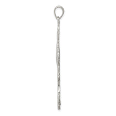 Sterling Silver 925 INRI Cross Pendant with Polished Anti-Tarnish Finish