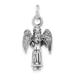Sophia Jewelers Sterling Silver 3D Polished Antiqued Angel Charm Unisex