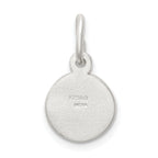 Sterling Silver Cherub Disk Charm with Polished Anti-Tarnish Finish