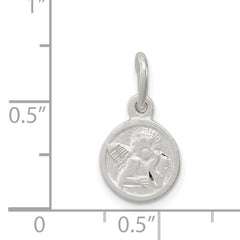 Sterling Silver Cherub Disk Charm with Polished Anti-Tarnish Finish