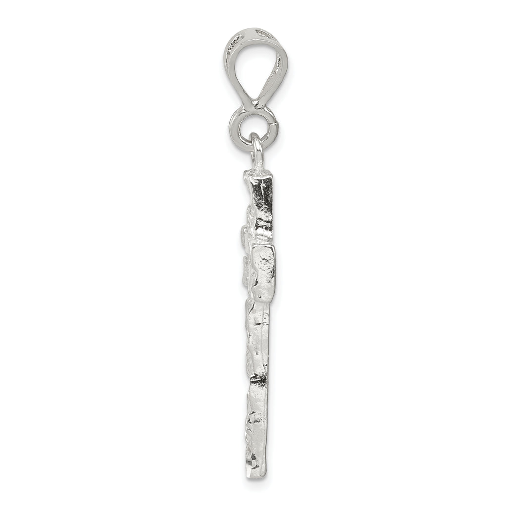 Sterling Silver 925 Cross Pendant with Polished Anti-Tarnish Finish
